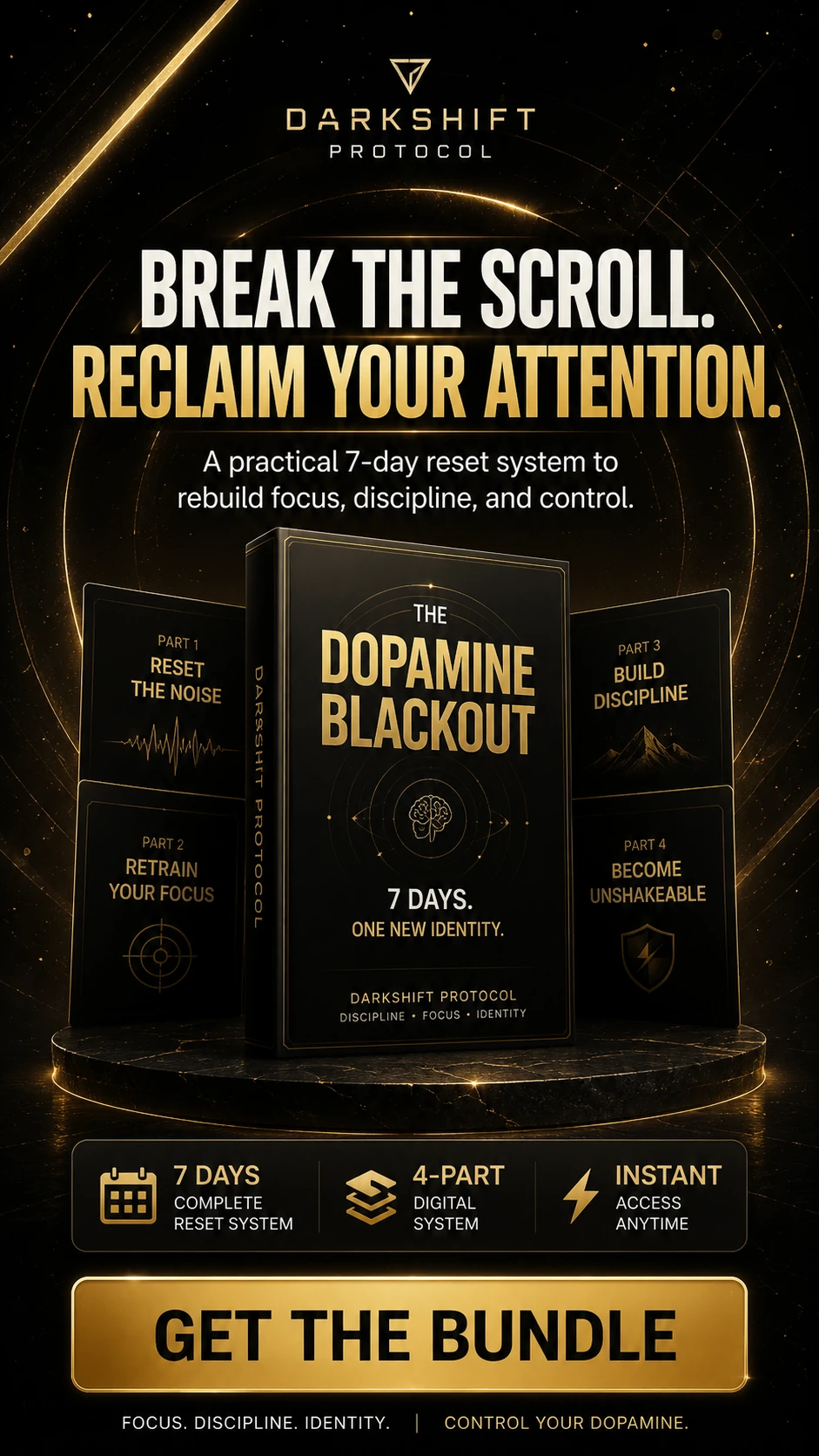 DarkShift Protocol premium bundle artwork with readable promotional text