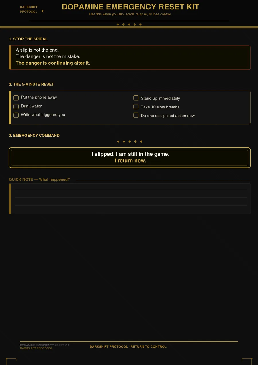 Dopamine Emergency Reset Kit